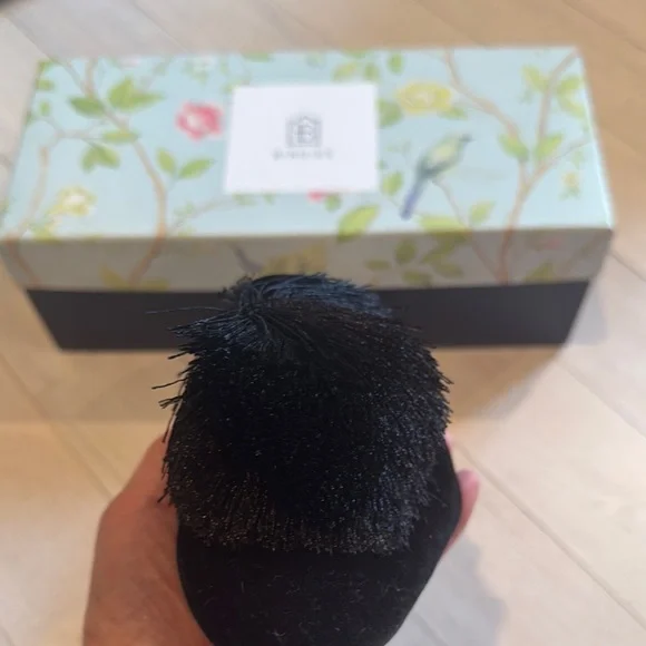 Birdies Black Plush Slippers Open Back Design - Picture 6 of 7